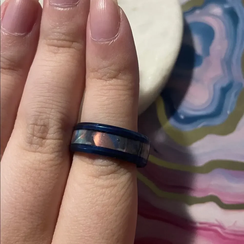 Men’s wedding band style ring stainless steel size 8